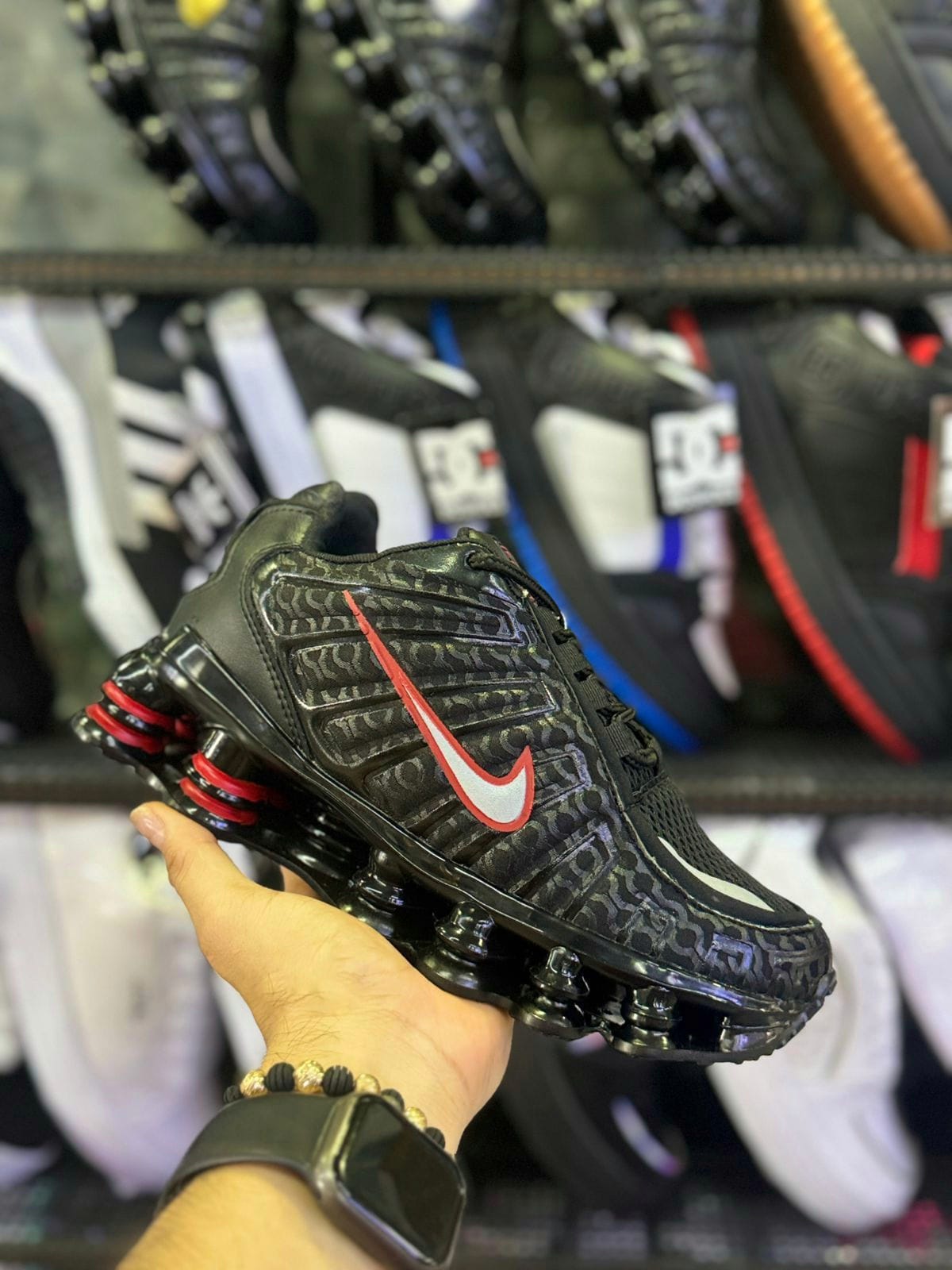 Nike Shox Mt Negro Chulo Rojo